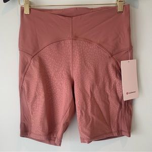 NWT Lululemon Unlimit HR High Rise Short 8” Mesh 10 Nulu Yoga Spiced Chai